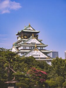 osaka castle, castle, landmark